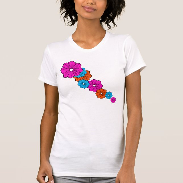 T - Shirt der tropischen Blume (Vorderseite)