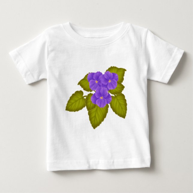 T - Shirt der Usambaraveilchen-der lila Kinder (Vorderseite)