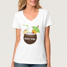 T - Shirt der V-Hals der Party-Mädchen-Frauen