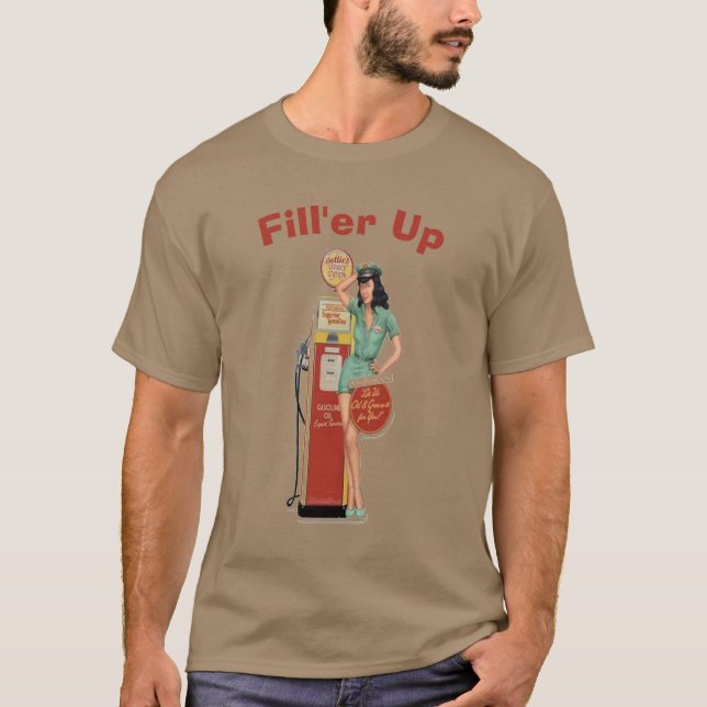 T - Shirt der Vintagen Gasstation (Vorderseite)