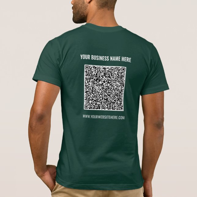 T - Shirt der Website für benutzerdefinierte QR-Co (Rückseite)