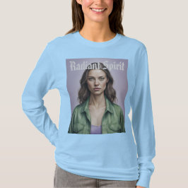 T - Shirt der weiblichen Portraitstrahlung Radiant