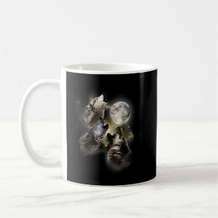 T - Shirt der Wölfe am Mond Kaffeetasse