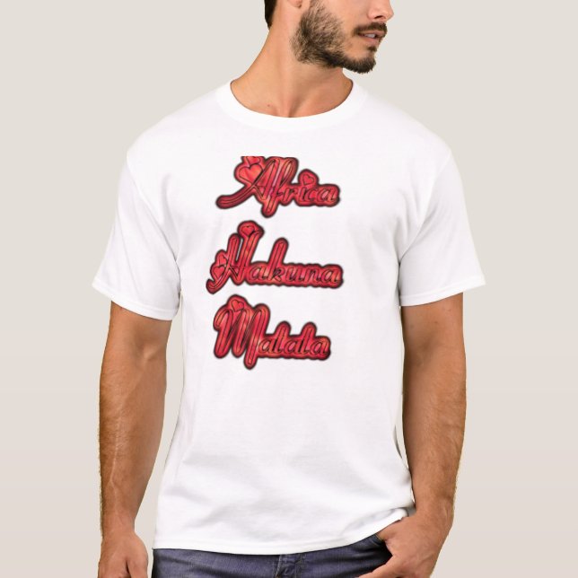 T-shirt Dernier Célèbre Afrique Hakuna Matata Marque Tshir (Devant)