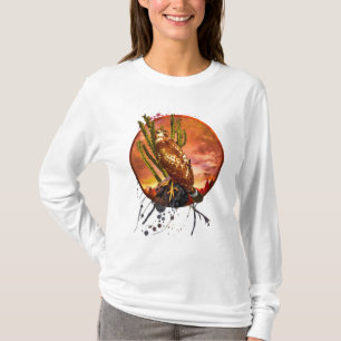 T-shirt DERNIER DÉSERT ÉCLAIRAGE Épaulé Rouge