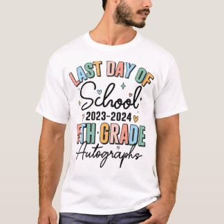 T-shirt Dernier Jour De L'Autographe De 5E Année D'Études