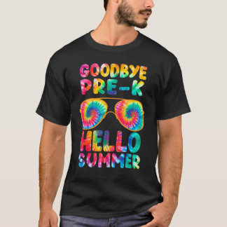 T-shirt Dernier Jour De L'École Adieu Pré K Bonjour Cravat