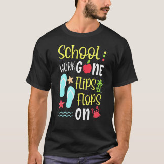 T-shirt Dernier Jour De L'École Enseignant Le Travail De L