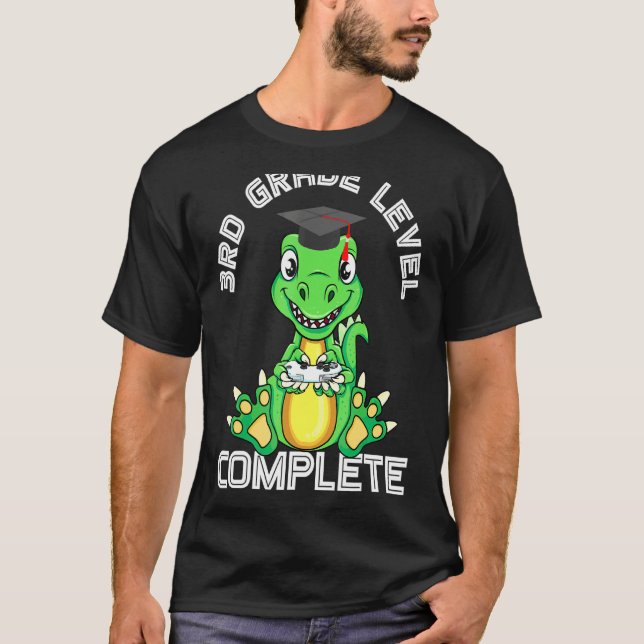 T-shirt Dernier Jour De L'École Niveau 3E Niveau Terminé (Devant)