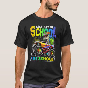 T-shirt Dernier Jour De L'École Pré L'École Dino Monster C