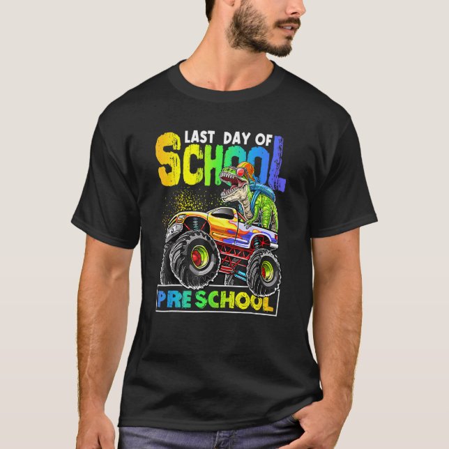 T-shirt Dernier Jour De L'École Pré L'École Dino Monster C (Devant)