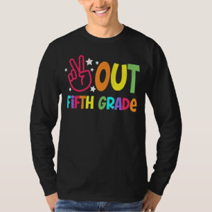 T-shirt Dernier Jour De Paix À L'École Cinquième Enseignem