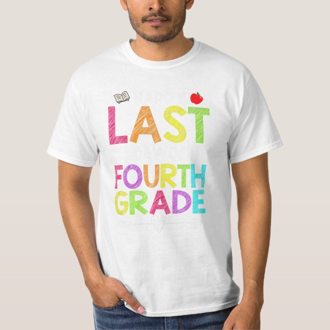 T-shirt Dernier Jour De Quatrième Année (Devant)
