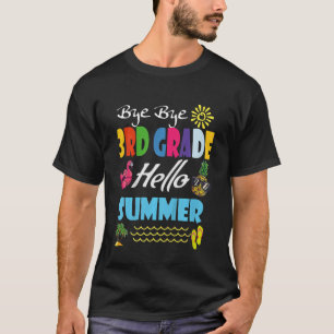 T-shirt Dernier Jour D'école Des Enfants Au Revoir 3e Anné