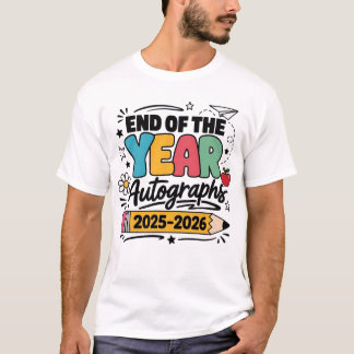 T-shirt Dernier jour d'école Fin d'année Autographes 2026