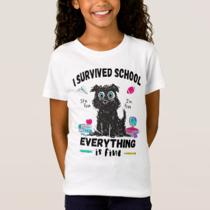 T-Shirt Dernier jour d'école, j'ai survécu à l'école