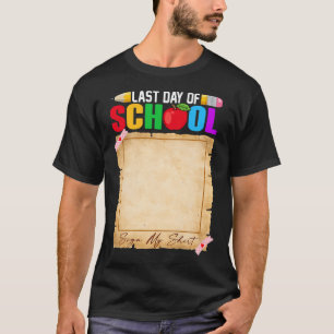 T-shirt Dernier Jour D'École Symbole Ma Chemise Autograph
