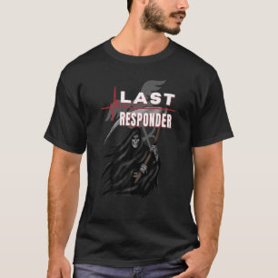 T-shirt Dernier répondeur Grim Reaper Halloween Flatline T