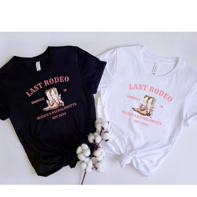 T-shirt Dernier Rodeo Western Coquette bottes Bachelorette (Créateur téléchargé)