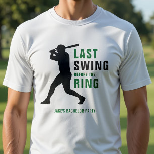 T-shirt Dernier Swing avant la Fête de Bachelor de Basebal