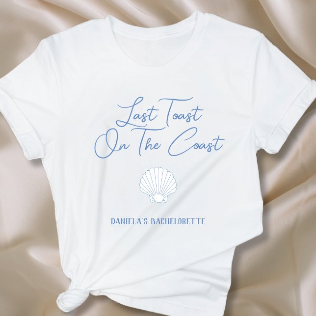 T-shirt Dernier Toast Sur La Côte Beach Bachelorette (Last Toast On The Coast Beach Bachelorette T-Shirt)