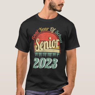 T-shirt Dernière Année De L'École Secondaire 2023 Retour À