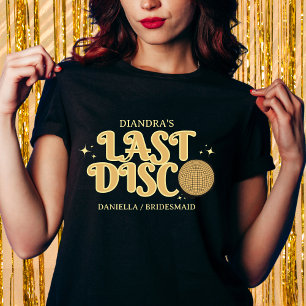 T-shirt Dernière Disco Golden & Black Retro les années 70 