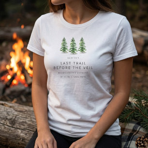 T-shirt Dernière Fête de Fiançailles en Camping dans la Fo