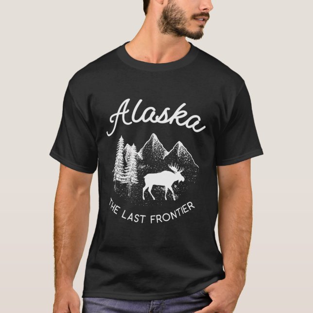 T-shirt Dernière frontière de l'orignal de l'Alaska (Devant)