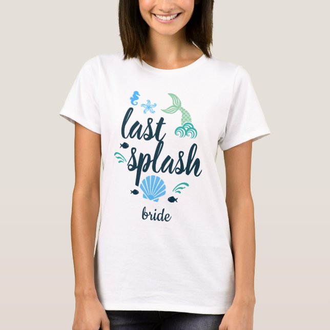 T-shirt Dernière jeune mariée de partie de Bachelorette (Devant)