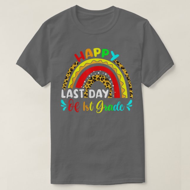 T-shirt Dernière journée de 1ère année enseignant Leopard  (Design devant)