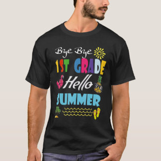 T-shirt Dernière journée de l'école Bye Bye 1ère année Bon