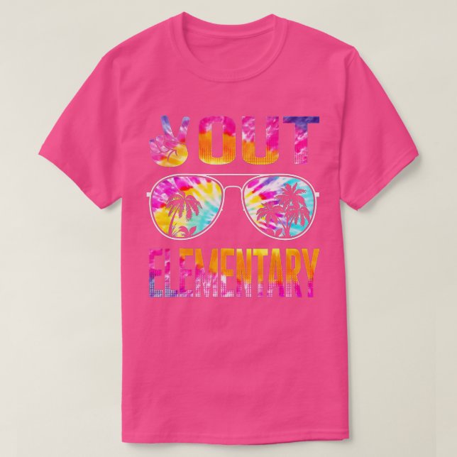 T-shirt Dernière journée de l'école Paix dehors Enseignant (Design devant)
