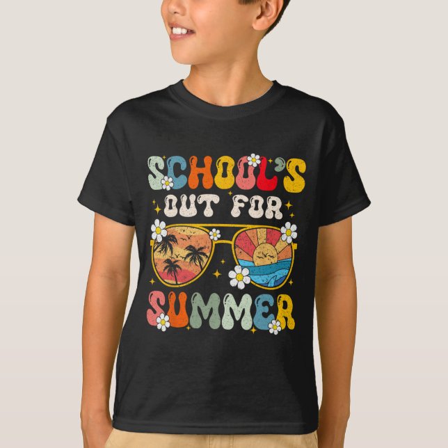 T-shirt Dernière journée d'école dehors pour les garçons d (Devant)