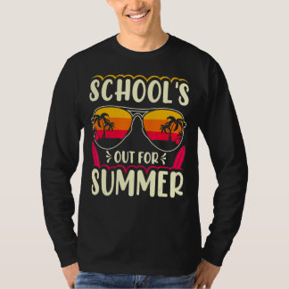 T-shirt Dernière Journée D'École Rétro Écoles Sorties Pour