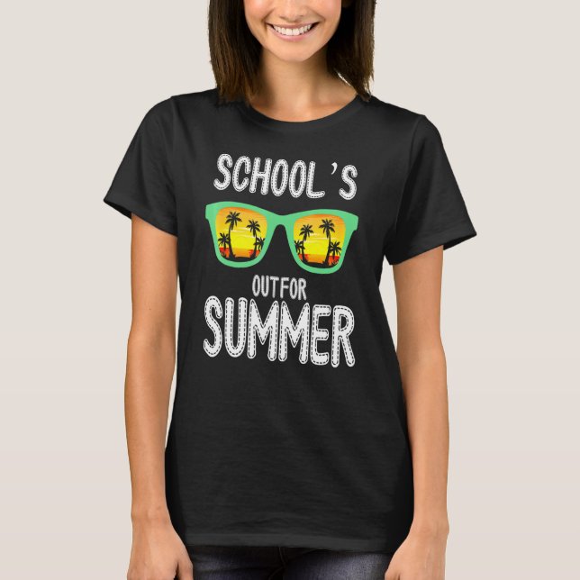 T-shirt Dernière Journée D'Écoles À L'Été Enseignant (Devant)