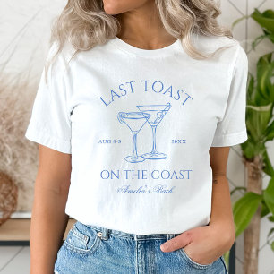 T-shirt Dernière Toast sur le Weekend de Célibataire Bleu