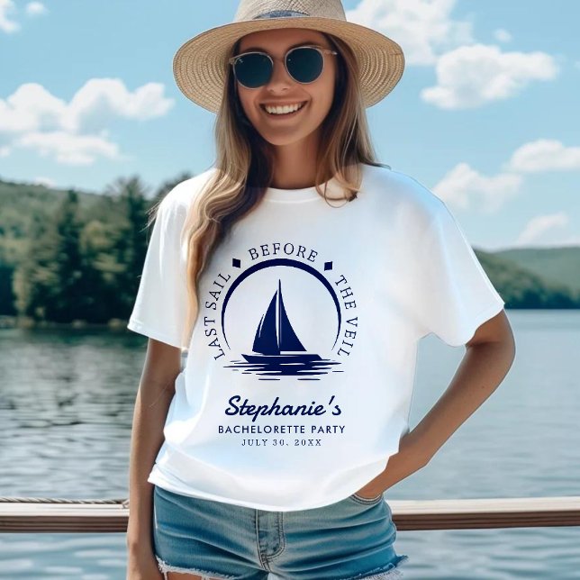 T-shirt Dernière voile avant le Veil Bachelorette Party (Créateur téléchargé)