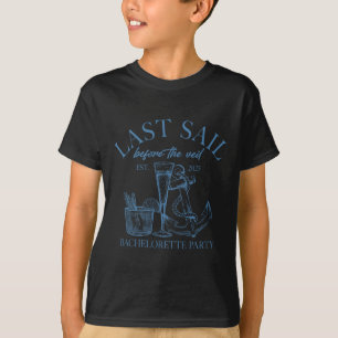 T-shirt Dernière voile avant l'escouade de la mariée voilé