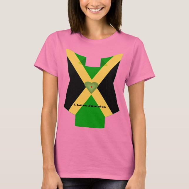 T-shirt Derniers J'aime Jamaïque (Devant)