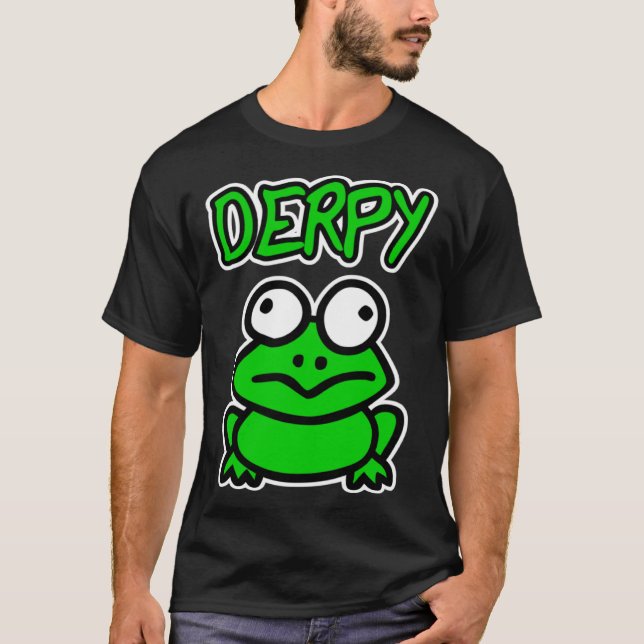 T-shirt DERPY Frog Funny Frog Toad Lover Gift Toddler Boy  (Devant)