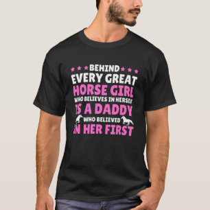 T-shirt Derrière chaque grande fille de cheval qui croit e