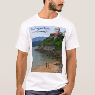 T-shirt Derrière chaque grande fille, il y a un papa vraim