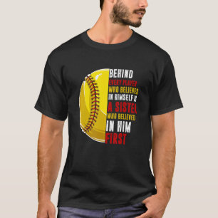 T-shirt Derrière Chaque Joueur, Il Y A Une Soeur Qui Croya