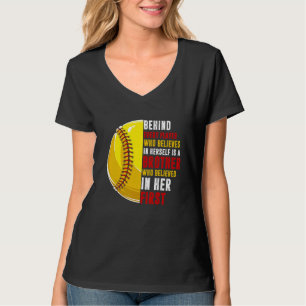 T-shirt Derrière chaque joueuse se cache un frère qui a cr