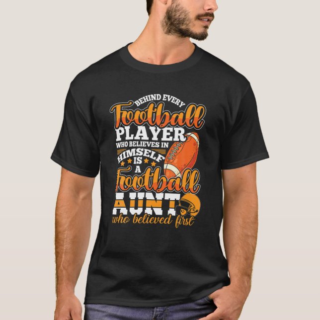 T-shirt Derrière Chaque Tante De Football Femme (Devant)