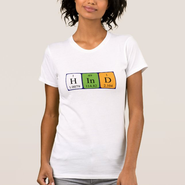 T-shirt Derrière la chemise de nom de table périodique (Devant)