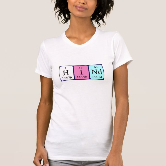 T-shirt Derrière la chemise de nom de table périodique (Devant)