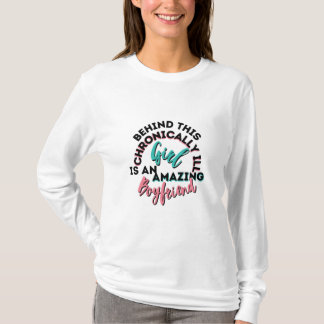 T-shirt Derrière La Maladie Chronique La Fille Est Extraor