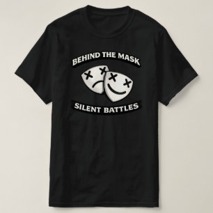 T-shirt Derrière le Masque Batailles Silencieuses Graphiqu